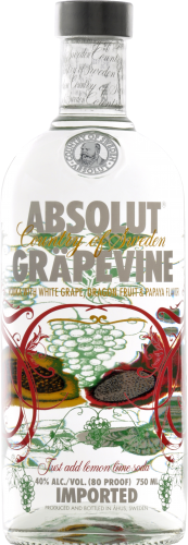 Absolut Grapevine Vodka Perspective: front