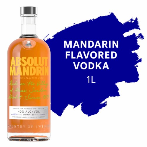 Absolut Mandrin Orange Flavored Vodka Perspective: front