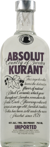 Absolut Kurant Vodka Perspective: front