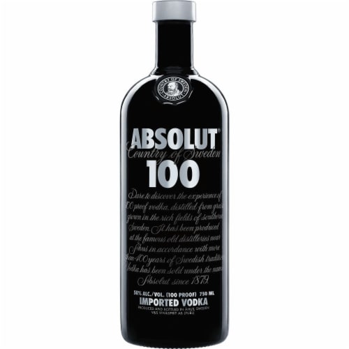 Absolut 100 Vodka Perspective: front