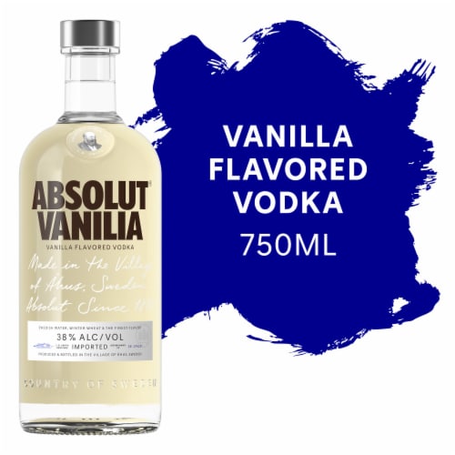 Absolut Vanilia Flavored Vodka Perspective: front