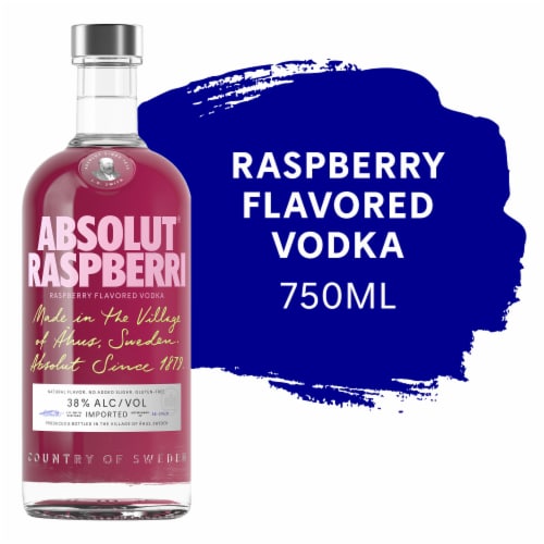 Absolut Raspberri Flavored Vodka Perspective: front
