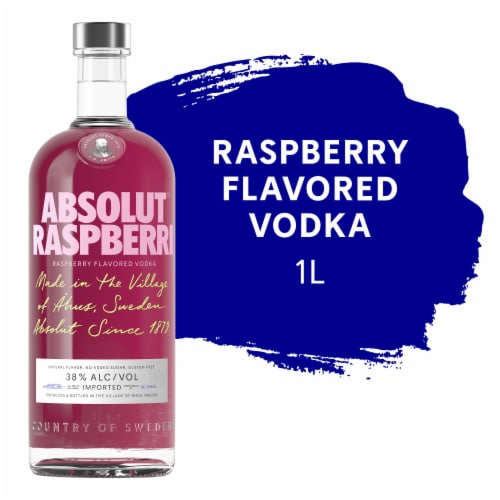 Absolut Raspberri Raspberry Flavored Vodka Perspective: front