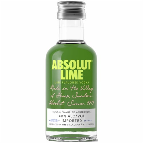Absolut Lime Flavored Vodka Perspective: front