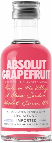 Absolut Grapefruit Flavored Vodka Perspective: front