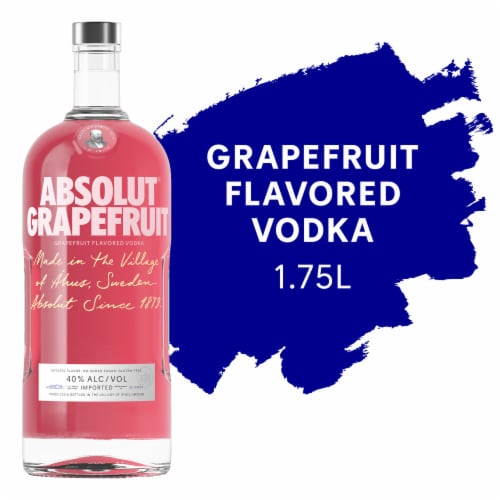 Absolut Grapefruit Flavored Vodka Perspective: front