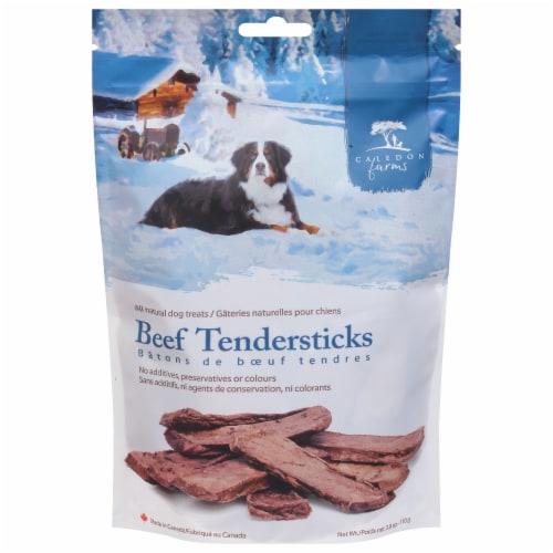 Caledon Farms Beef Tendersticks All Natural Dog Treats Perspective: front