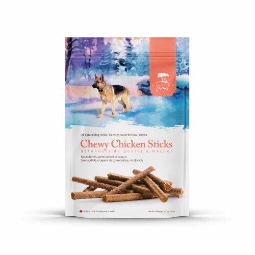 Caledon Farms Chicken Chewy All Natural Dog Treats Perspective: front