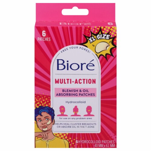 Biore Multi-Action Hydrocolloid Blemish & Oil Absorbing Patches Perspective: front