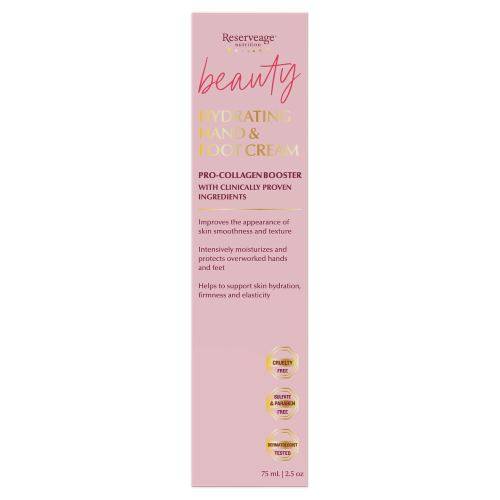 Reserveage™ Nutrition Beauty Hydrating Hand and Foot Cream with Pro Collagen Booster Perspective: front