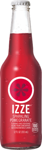 IZZE® Sparkling Juice Drink Pomegranate Flavored Juice Drink Perspective: front