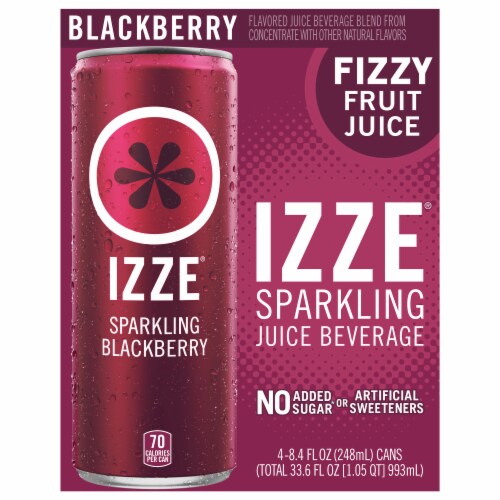 Izze® Blackberry Sparkling Juice Beverage Perspective: front