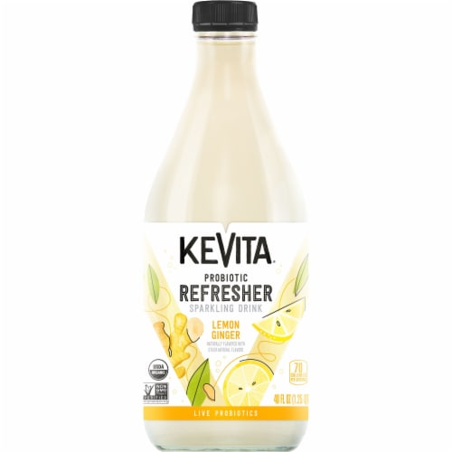 Kevita® Lemon Ginger Flavored Sparkling Probiotic Drink Perspective: front