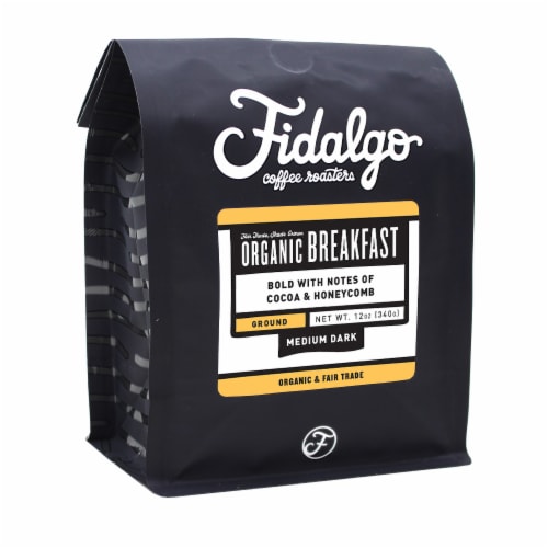Organic Breakfast Blend, Drip Grind, 12oz bag Perspective: front