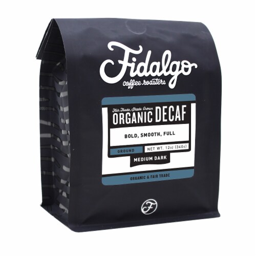 Organic Decaf, Drip Grind, 12oz bag Perspective: front