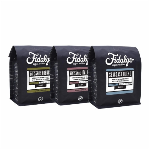 Fidalgo Coffee Value Pack #2 Dark Roasts,12-oz Drip Grind, 3 pack Perspective: front