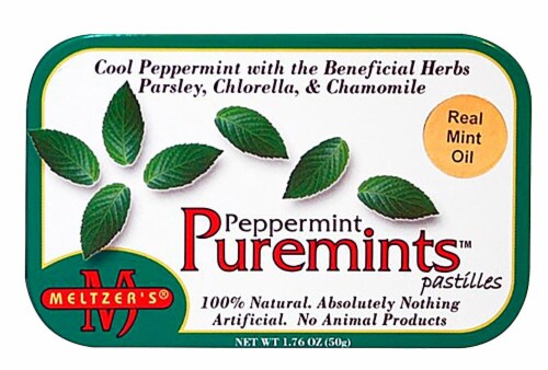 Meltzer's Peppermint Puremints Perspective: front