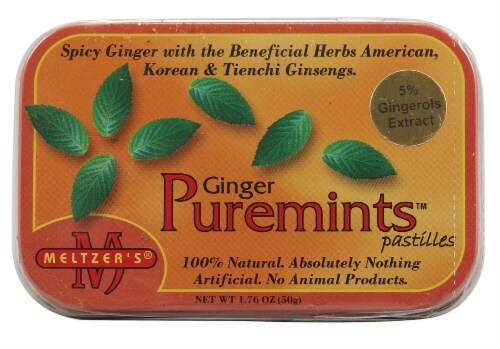 Meltzer's Ginger Puremints Perspective: front