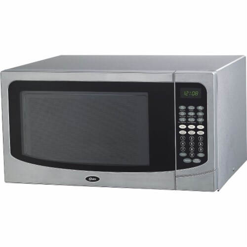 Oster® 1000W Microwave Oven - Stainless Steel Perspective: front