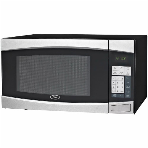 Oster® 1000W Microwave Oven - Stainless Steel Perspective: front