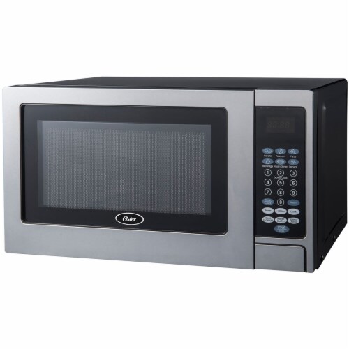 Oster® 700W Microwave Oven with Stainless Steel Door Trim Perspective: front