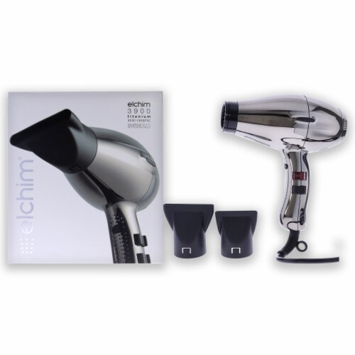 Elchim 3900 Titanium IonicCeramic Hair Dryer BlackSilver 1 Pc 1 Pc Jay C Food Stores