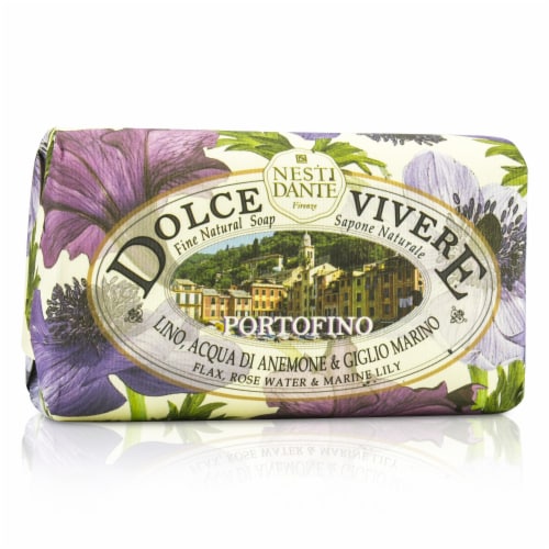 Nesti Dante Dolce Vivere Fine Natural Soap  Portofino  Flax, Rose Water & Marine Lily 250g/8. Perspective: front