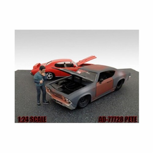 American Diorama 77728 Mechanic Pete Figure for 1-24 Diecast Model Cars Perspective: front
