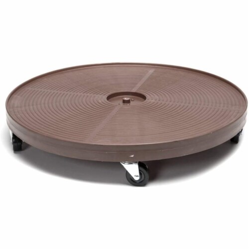 DeVault Enterprises DEV2400EX 24 in. Plant Stand Dolly Set, Espresso Perspective: front