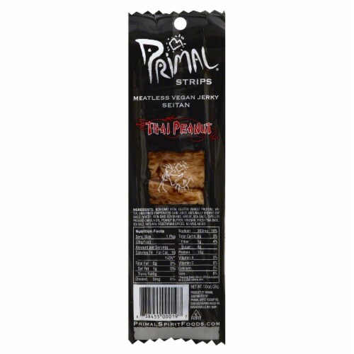 Primal Thai Peanut Meatless Jerky Strips Perspective: front