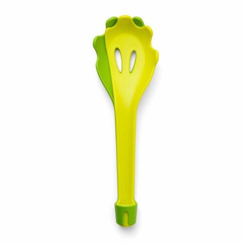 Lifetime Brands 8067136 Green Plastic Salad Tongs Perspective: front