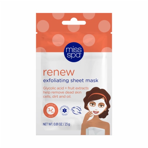 Miss Spa Renew Exfoliating Sheet Mask Perspective: front