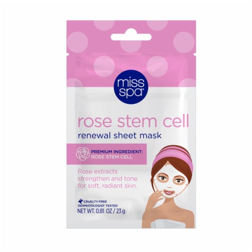 Miss Spa Rose Stem Cell Renewal Sheet Mask Perspective: front