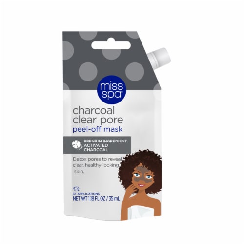 Miss Spa® Activated Charcoal Peel Off Mask Perspective: front