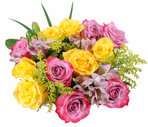Premium Dozen Rose Bouquet Perspective: front