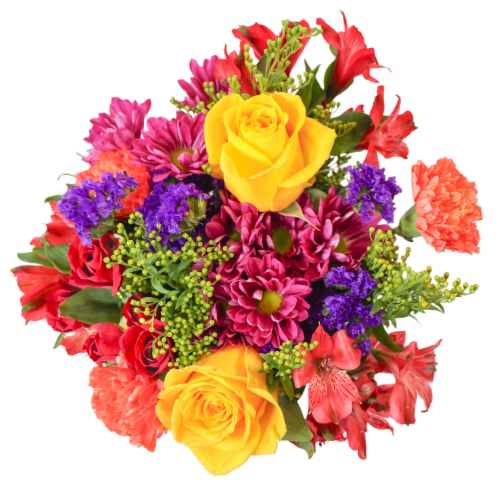 Burst of Brilliance Fresh Flowers Bouquet Perspective: front
