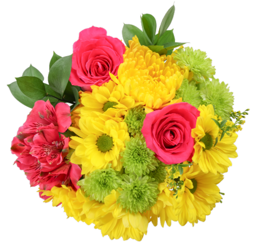 Sunset Hues Fresh Flower Bouquet Perspective: front