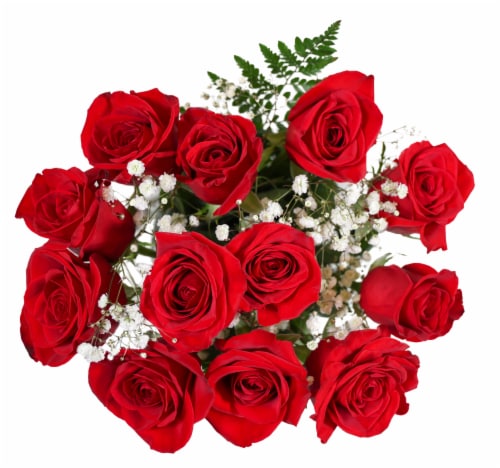 Dozen Assorted Rose Bouquet Perspective: front