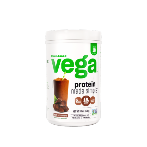 Vega Protein Made Simple Dark Chocolate Drink Mix Perspective: front