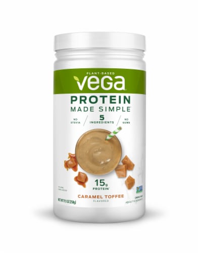 Vega Protein Made Simple Caramel Toffee Drink Mix Perspective: front