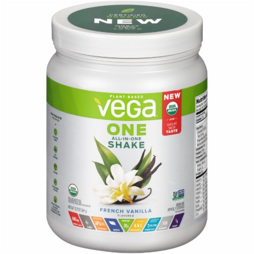 Vega One Organic Coconut Almond All-In-One Shake Drink Mix Perspective: front