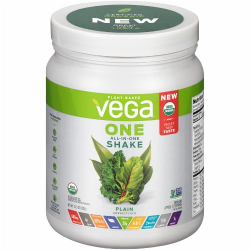 Vega One Berry All-in-One Organic Shake Drink Mix Perspective: front