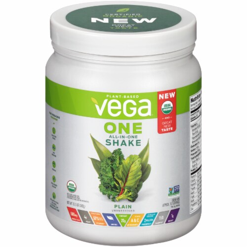 Vega One Berry All-in-One Organic Shake Drink Mix Perspective: front