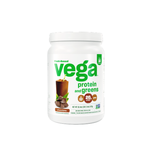 Vega® Protein & Greens Chocolate Drink Mix Perspective: front