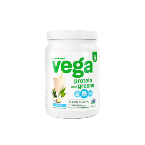 Vega® Protein & Greens Vanilla Drink Mix Perspective: front