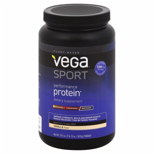 Vega Sport Plant-Based Performance Protein Vanilla Powder Perspective: front