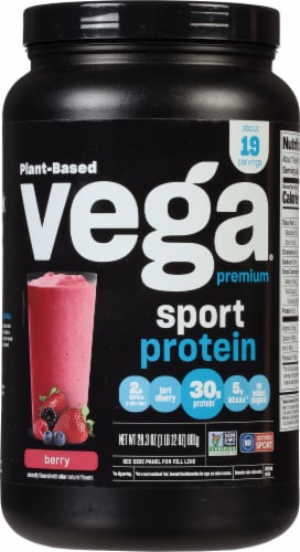 Vega™ Sport Plant-Based Berry Performance Protein Powder Drink Mix Perspective: front