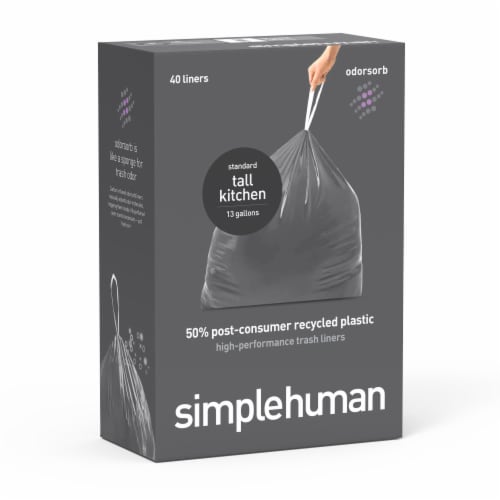 Simplehuman Odorsorb Tall Kitchen Trash Liners Perspective: front