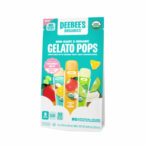 DeeBee's Organic™ Non-Dairy & Organic Gelato Pops Perspective: front