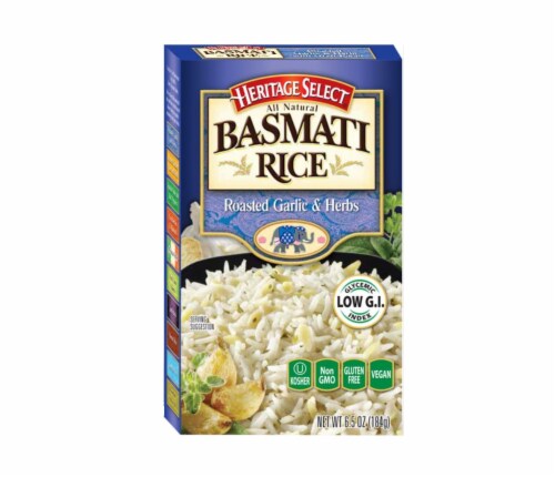 Heritage Select Roasted Garlic & Herbs Basmati Rice Perspective: front